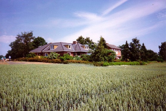 Ferienwohnung in Rettin - Ferienhof Hansen Sanddorn - Lage: Idyllisch umgeben von Feldern