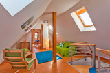 Ferienwohnung in Bastorf - Haus Mare - Wohnzimmer im Dachgeschoß