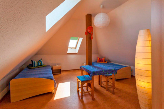 Ferienwohnung in Bastorf - Haus Mare - Kinderschlafzimmer im Dachgeschoß