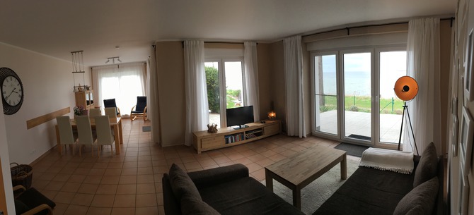 Ferienwohnung in Pepelow - Am Salzhaff - Wohnzimmer mit Essbereich