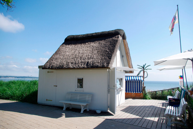 Ferienwohnung in Scharbeutz - Strandk&ouml;rbchen - Strand&uuml;bergang direkt gegen&uuml;ber