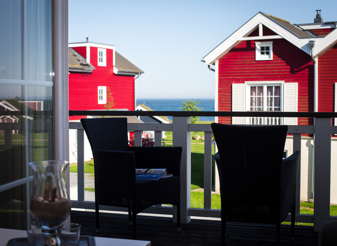 Ferienhaus in Sierksdorf - Pippis Ostsee-Traum - Blick über den Balkon zur Ostsee