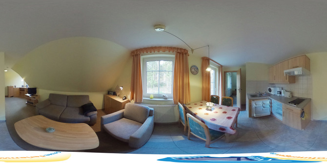 Ferienwohnung in Sellin - Haus Granitzblick - Pl&ouml;tz - 360 Grad Bild 1