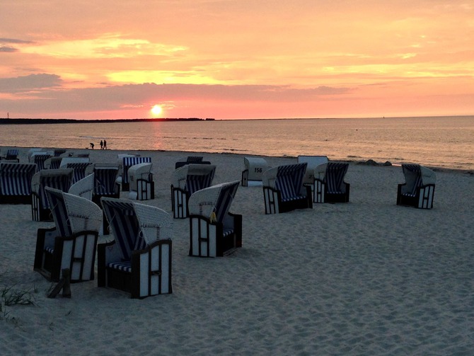 Ferienwohnung in Prerow - Seeadler - Sonnenuntergang am Nordstrand