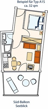 Ferienwohnung in Gr&ouml;mitz - STRANDIDYLL, 58 - Typ A1S - Bild 17