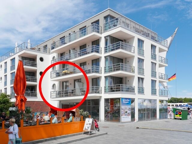 Ferienwohnung in Eckernförde - Apartmenthaus Hafenspitze Ap. 4 - "MOIN MOIN" - Blickrichtung Offenes Meer/Strand - Bild 1
