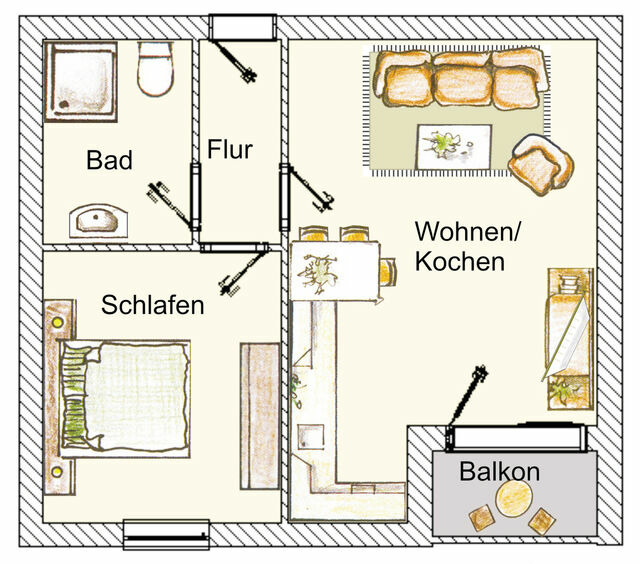 Ferienwohnung in Ahlbeck - (Brise) Haus Miramar App. 12 - Bild 13