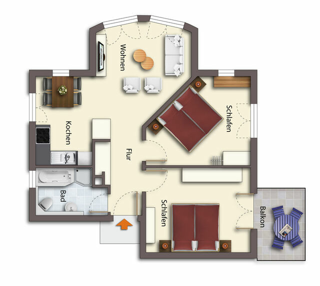 Ferienwohnung in Seebad Bansin - (Brise) Haus Buchenhof App. 1 - Bild 17