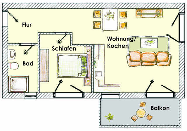 Ferienwohnung in Seebad Heringsdorf - (Brise) Stadtvilla Blumenhof App. 09 - Bild 7