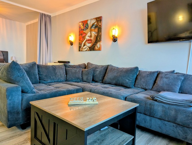 Ferienwohnung in Scharbeutz - Ostseeurlaub-Scharbeutz - Wohnzimmer Sofa