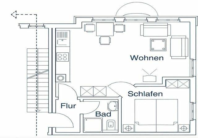 Ferienwohnung in Bansin - Villa Sonnengl&uuml;ck, App. 25 - Bild 8